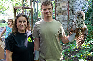 PM 45-2024 Michaela Domeyer (VLAB) und Marc Mittelbach (stv. Tierparkleitung) © KTS Miriam Reichart
